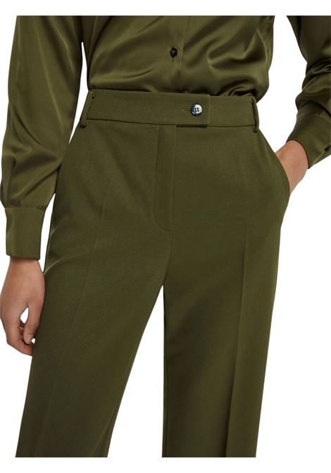 Pantalone dritto in tessuto stretch - VERDE Emme Marella | EFEBO006